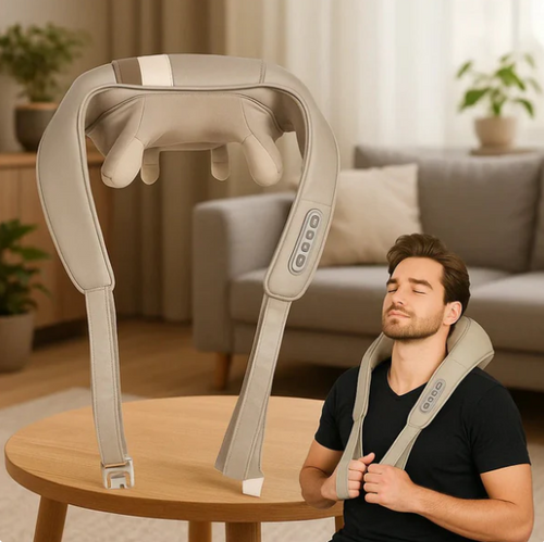 Masajeador de Cuello Eléctrico inteligente - Alivio instatáneo del Dolor cervical y Estrés