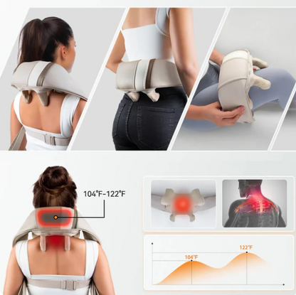 Masajeador de Cuello Eléctrico inteligente - Alivio instatáneo del Dolor cervical y Estrés