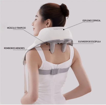 Masajeador de Cuello Eléctrico inteligente - Alivio instatáneo del Dolor cervical y Estrés