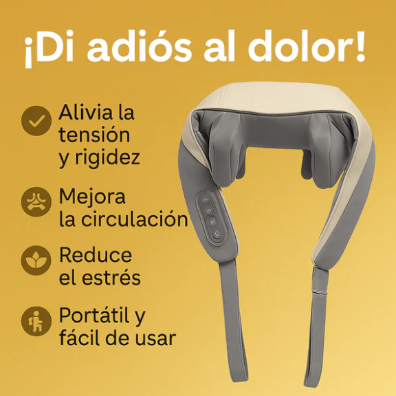 Masajeador de Cuello Eléctrico inteligente - Alivio instatáneo del Dolor cervical y Estrés