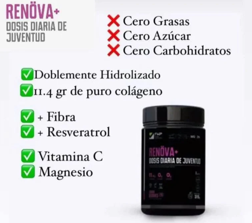 COLAGENO RENOVA - DOBLEMENTE MAS JOVEN Y FUERTE