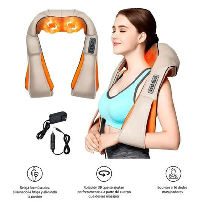Masajeador de Cuello Eléctrico inteligente - Alivio instatáneo del Dolor cervical y Estrés