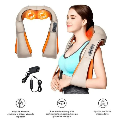 Masajeador de Cuello Eléctrico inteligente - Alivio instatáneo del Dolor cervical y Estrés